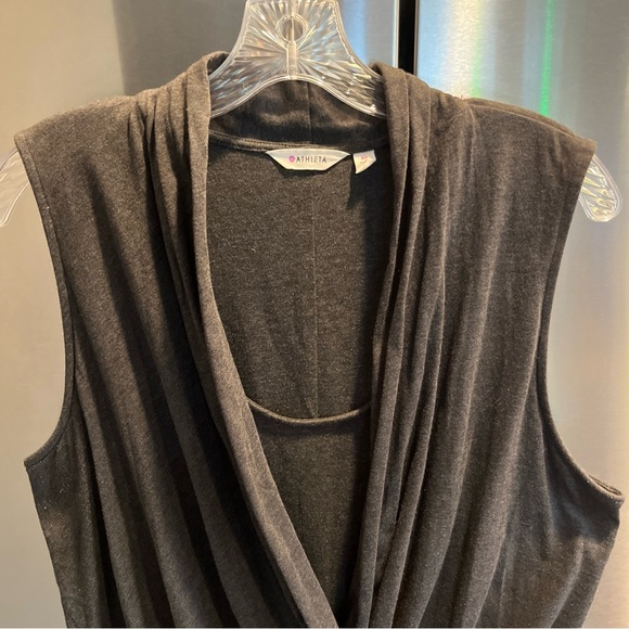Athleta Duet Wrap DRESS XL Surplice Heather Gray Jersey 398851-02 sleeveless XL - Picture 10 of 15